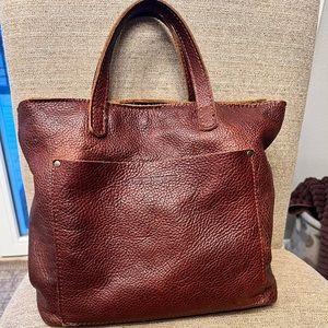 Portland leather goods pebbled leather medium crossbody tote.